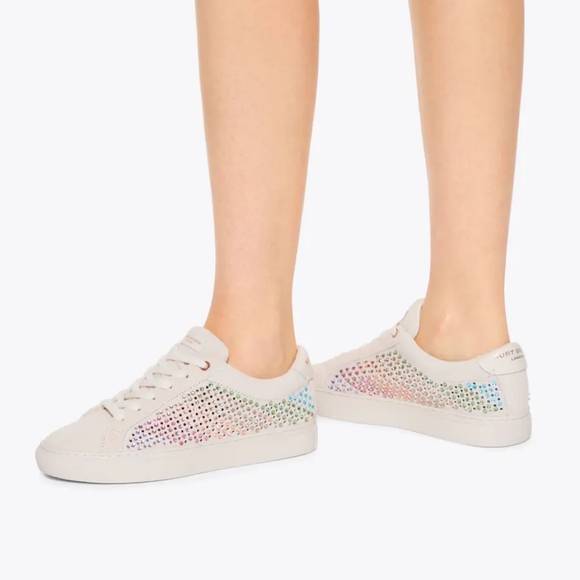 Kurt Geiger Lane Multicolor Crystal Cream Sneakers Shoes - Picture 4 of 7